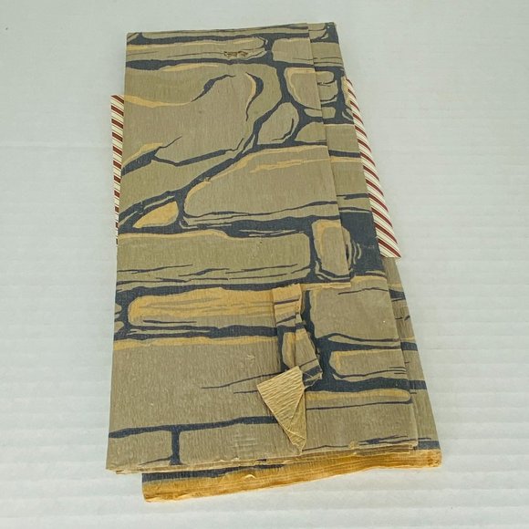 New Vintage early 1970s Brick Rocks Crepe Paper from Perkins Canada Flame Proof - Picture 2 of 5